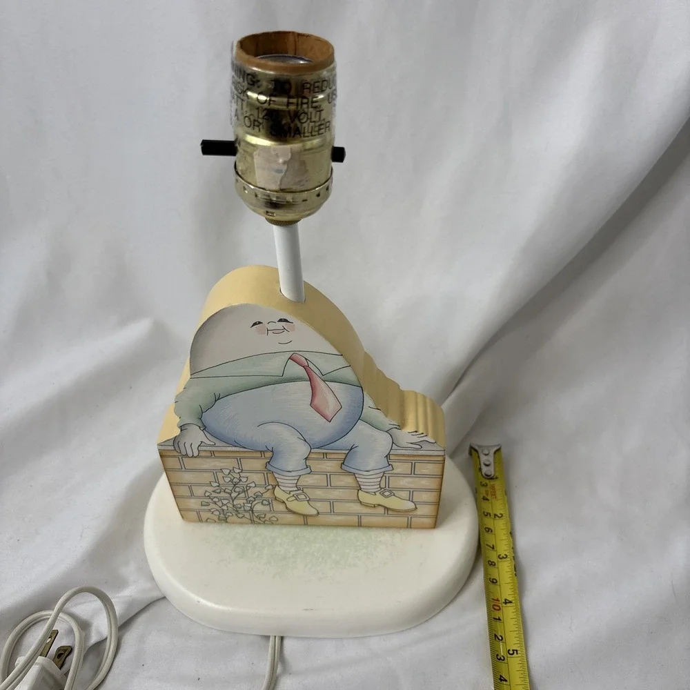 Vtg HUMPTY DUMPTY Children's Lamp Base Nursery MM's Designs No‎ Shade